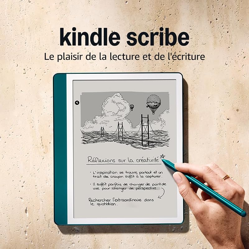 Kindle Scribe (64 Go) | Écran repensé avec bordures uniformes | Écriture dans les livres et documents |Stylet premium inclus | Vert métallisé