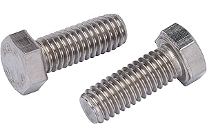 Bolt Dropper 3/8"-16 x 1 (25 Pack) Hex Head Bolt, 18-8 (304) Stainless Steel Corrosion Resistant Commercial Grade Bolts Versatile Choose Size