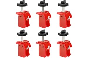 Frcctre 6 Pack Tie Bar Circuit Breaker Lockout Device, Industrial Grade Miniature Loto Device Breaker Switch Lock for Electrical Lockout, OSHA Compliant