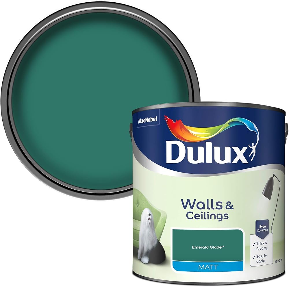 Dulux Walls & Ceilings Matt Emulsion Paint Emerald Glade 2.5 L