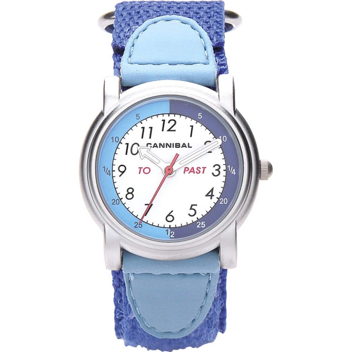 Cannibal Unisex Quartz Watch with White Dial Analogue Display and Blue Nylon Strap CT203-05