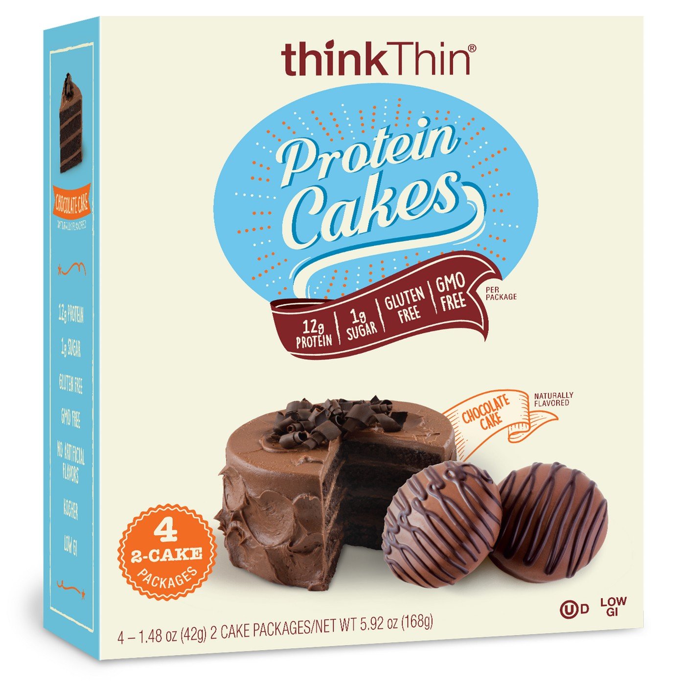 thinkThin Birthday Cake Flavored Protein Cakes 5.92oz(1