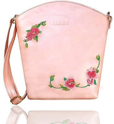 Fargo Royal PU Leather Womens And Girls Side Sling Bag (Peach_FGO-139)