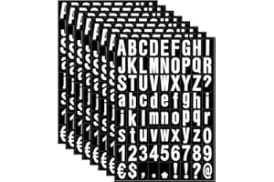 Zonon 8 Sheets Mailbox Numbers Sticker, Self-adhesive Vinyl Letters Numbers Kit for Mailbox, Signs, Window, Door, Cars, Trucks, Home, Business, Address(1 Inch,Black, White In Back)