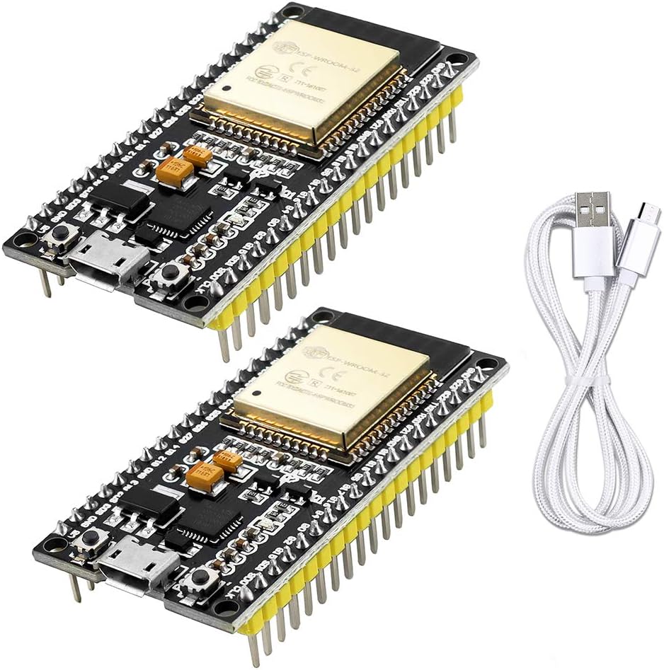 WayinTop 2pcs WiFi Development Board for ESP32 ESP-32S ESP-WROOM-32 2.4 ...