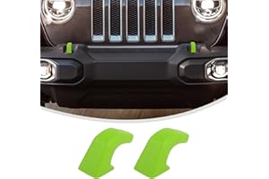 Linskip Tow Hook Covers for Jeep Wrangler 4XE JL JK & Gladiator JT (2007-2025) - Rubber Sleeve Protectors for Front Bumper, Exterior Accessories(Light Green)