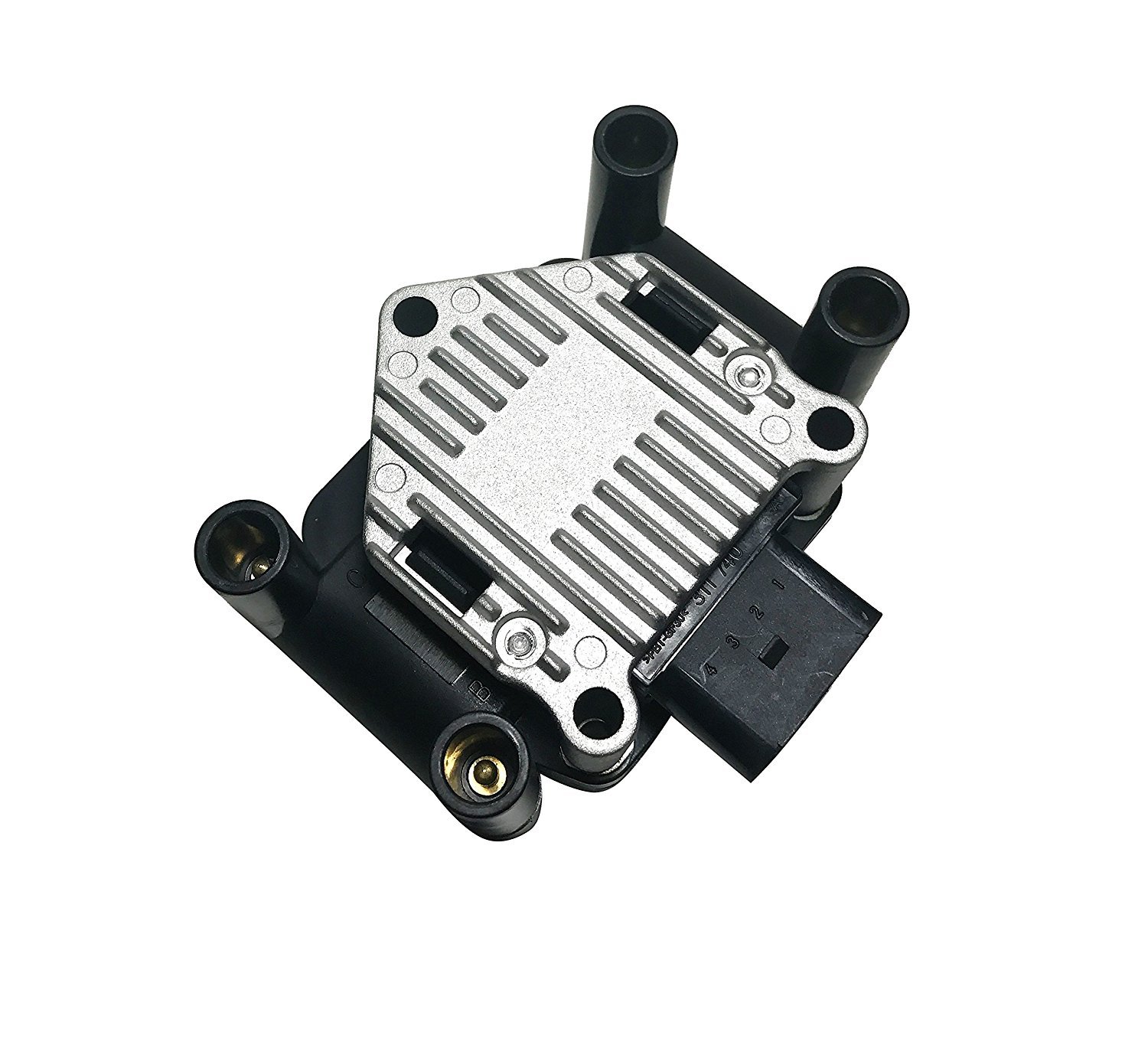 Ignition Coil Pack - Fits 1999, 2000, 2001 Volkswagen Golf, Jetta, Beetle  2.0L - Replaces Part# 032905106E, 032905106B, 032 905 106B - Coil Pack Fits  VW 2.0