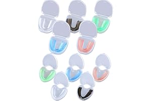 Hsei 10 Pieces Sports Mouth Guards Athletic Protection with Portable Box, 5 Colors