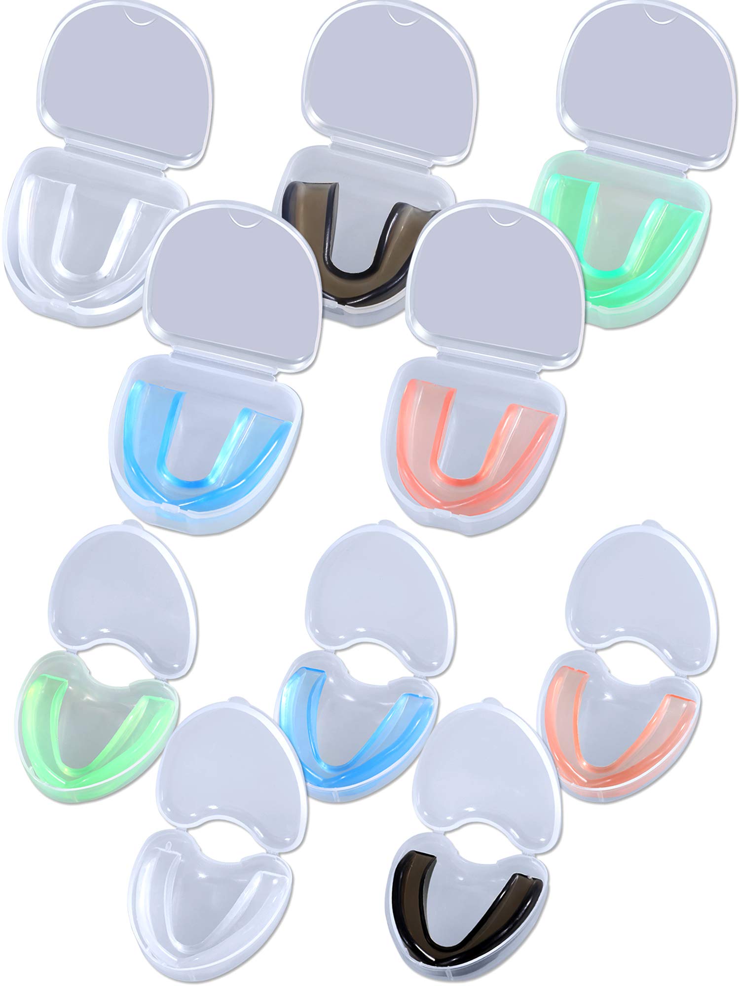 Hsei 10 Pieces Sports Mouth Guards Sports Mouth Protection Athletic