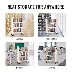 VEVOR Book Cart, 330 lbs Library Cart, 31.1" x