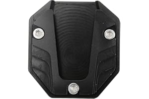 Estink Motorcycle Side Stand Plate Pad, Aluminium Alloy Universal Motorcycle Kickstand Plate High Strength Motorcycle Kickstand Pad Support Plate Pad Accessory with Hexagon Wrench,