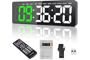AnExer Gym Timers, 16.5" Large Digital Wall Clock for Gym Interval Workout, Remote Control Interval Training Home Indoor