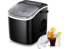 COWSAR Ice Makers Countertop, Portable Ice Maker Machine with Self-Cleaning, 26.5lbs/24Hrs, 6 Mins/9 Pcs Bullet Ice, Ice Scoo