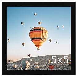 JCJMY 5x5 Picture Frame Black for Wall Hanging or