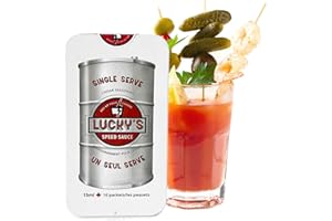 Lucky’s Speed Sauce Single Serve Caesar & Bloody Mary Mix - Premade Mixer for Tomato Juice Drinks, Cocktails, Beer, Vodka, Te