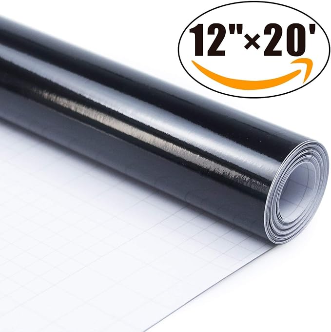Glossy Black Permanent Adhesive Vinyl Roll 12" by 20 Feet Amazon.ca