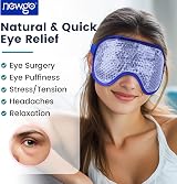 NEWGO Cooling Eye Mask Reusable Hot Cold Therapy Dark Blue view 2