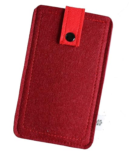 Dealbude24 Filz Tasche passend für Motorola Moto G4 Plus, Hochwertige Handy Hülle, Schutz Cover mit Herausziehband und Druckn