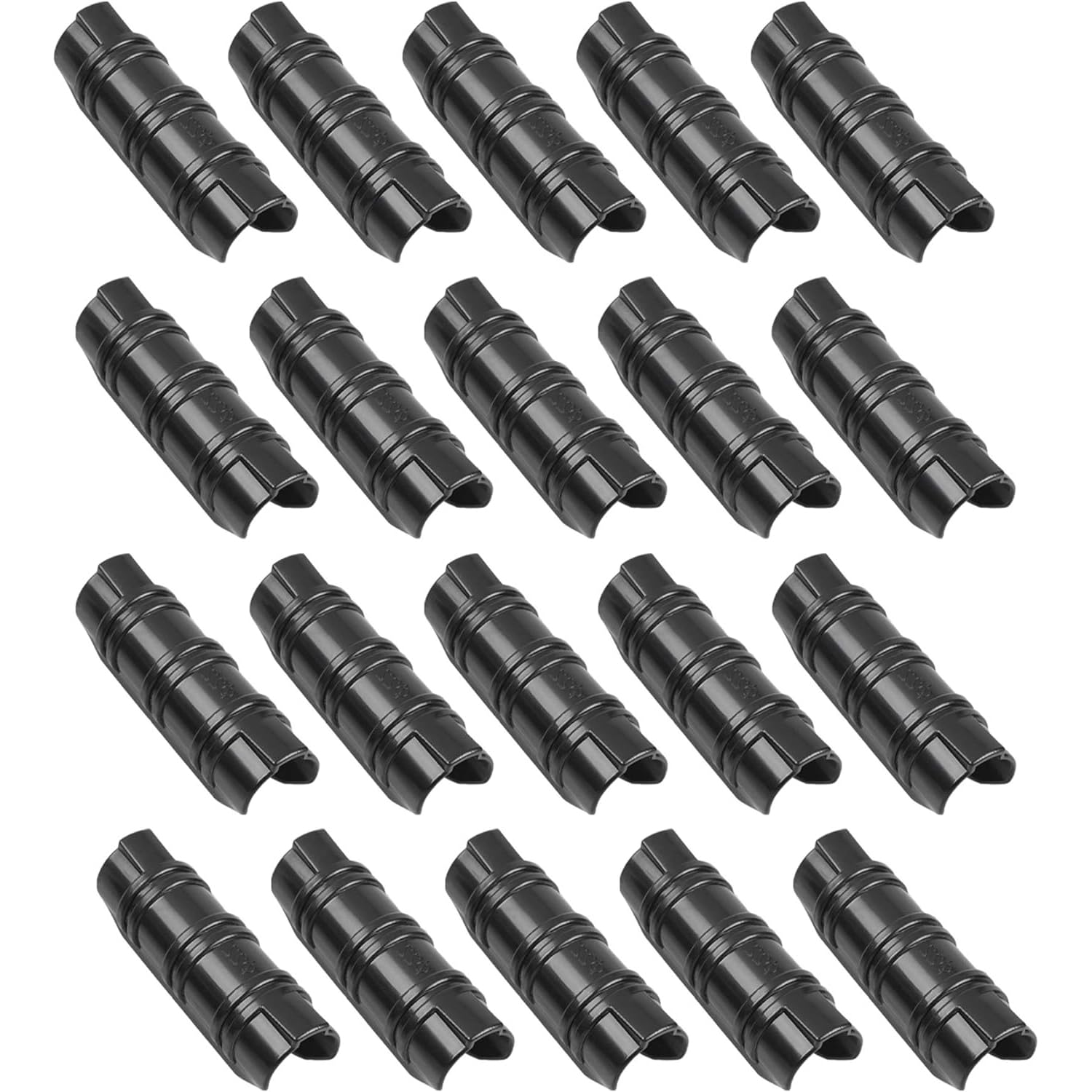 Plastic Snap Clamp, 20-Pack 19mm Greenhouse Frame Tube Rod Clip, ABS Garden Buildings Pipe Clamps for Plant Support and Season Supplies