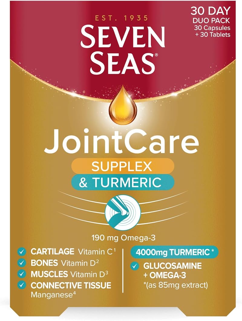 Seven Seas Joint Care Supplex & Turmeric 30 Pack - Omega-3 & Glucosamine