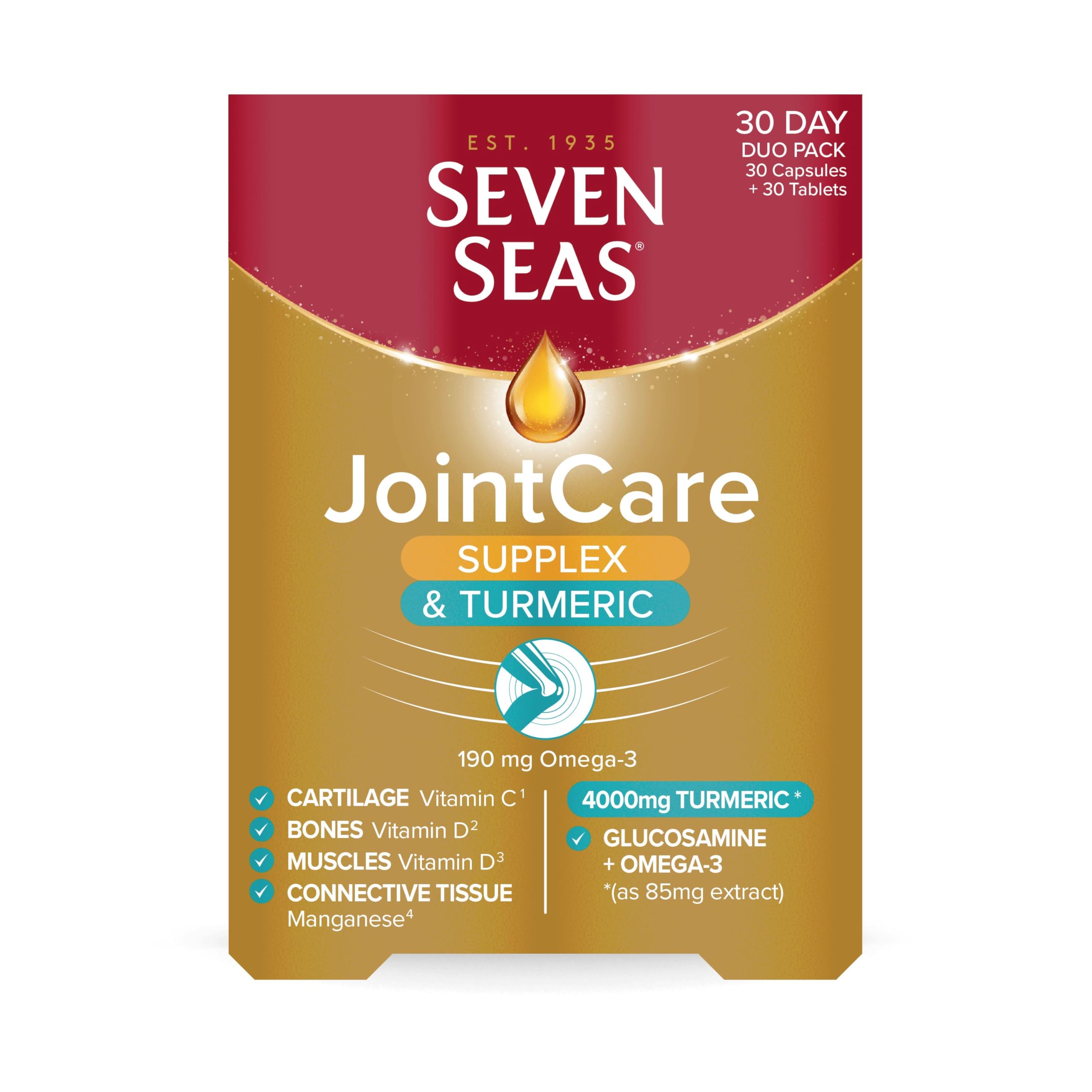 Seven Seas Joint Care Supplex & Turmeric Duo 30 pack + 30 Tablets