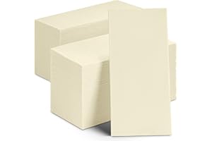NAPEREE Disposable Dinner Napkins Cream Paper, [300 Pack] 12'' x 17'' 2-Ply Quilted Colored Cream Napkins For Wedding, Recept