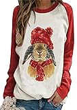 YMING Women Basic Easter Day Shirt Long Sleeve