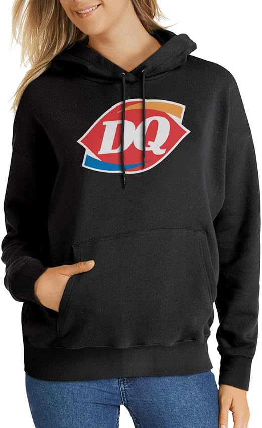 DairyQueenLogo Womens Hooded Sweatshirt Vintage Hoody Hooded