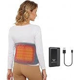 Vofuoti Portable Cordless Heating Pad with 10000mAh Battery | 3 Heat Settings, Rechargeable Electric Battery Operated Heat Pad for Back,Abdomen,Neck,Shoulders,Outdoor, Gift for Women Men