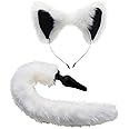 Tailz White Fox Tail Anal Plug and Ears Set
