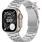 Suphart No Tool Needed Bands Compatible with Apple Watch Band 49mm 46mm 45mm 44mm 42mm for Men Women, Detachable Metal Strap for iWatch Ultra 3/2/1 Series 11 10 9 8 7 6-1, SE (Silver)