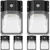 JC-LGL 30W LED Wall Pack Light with Dusk to Dawn Photocell, 3600LM, 5000K | 120Vac LED Porch Lights, IP65 Waterproof Outdoor Security Lighting for Garage Warehouse Patio, ETL Certified, 6 Pack