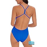 Beautikini Period Swimwear Women One Piece Menstrual Swimsuit Leakproof Racerback Athletic Bathing Suit for Teens Girls