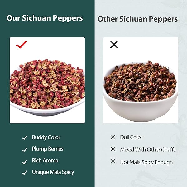SOEOS SICHUAN PEPPERCORNS, 4 OUNCE(113G), AUTHENTIC SZECHUAN RED PEPPERCORN, NUMBING AND TINGLE EFFECT, LESS SEEDS, STRONG FLAVOR, ESSENTIAL FOR MAPO TOFU, KUNG PAO CHICKEN AND ASINE CUSINE