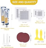 ELALRAU Wall Filler Repair Kit 100g x2, Drywall Patch, Scraper, Sandpaper view 7