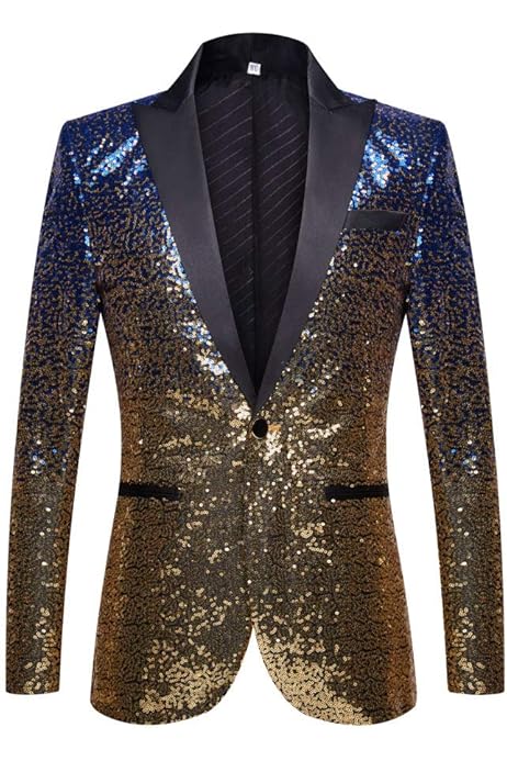 gold sequin jacket men