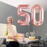 Amosking 50th Birthday Decorations Kit - Sash, Tiara, Balloons & Cake Topper view 6