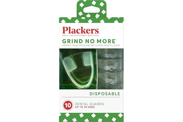Plackers Grind No More Night Guard, BPA Free, One Size Fits All, 10 Count (Pack of 1)
