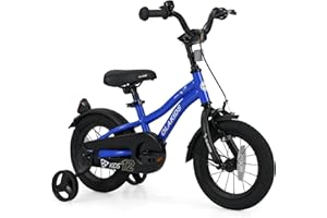 OLAKIDS Kids Bike, 12 14 16 18 Inch Toddlers Bicycle for Boys Girls Age 3-8 Years with Training Wheels Safety Bell Adjustable