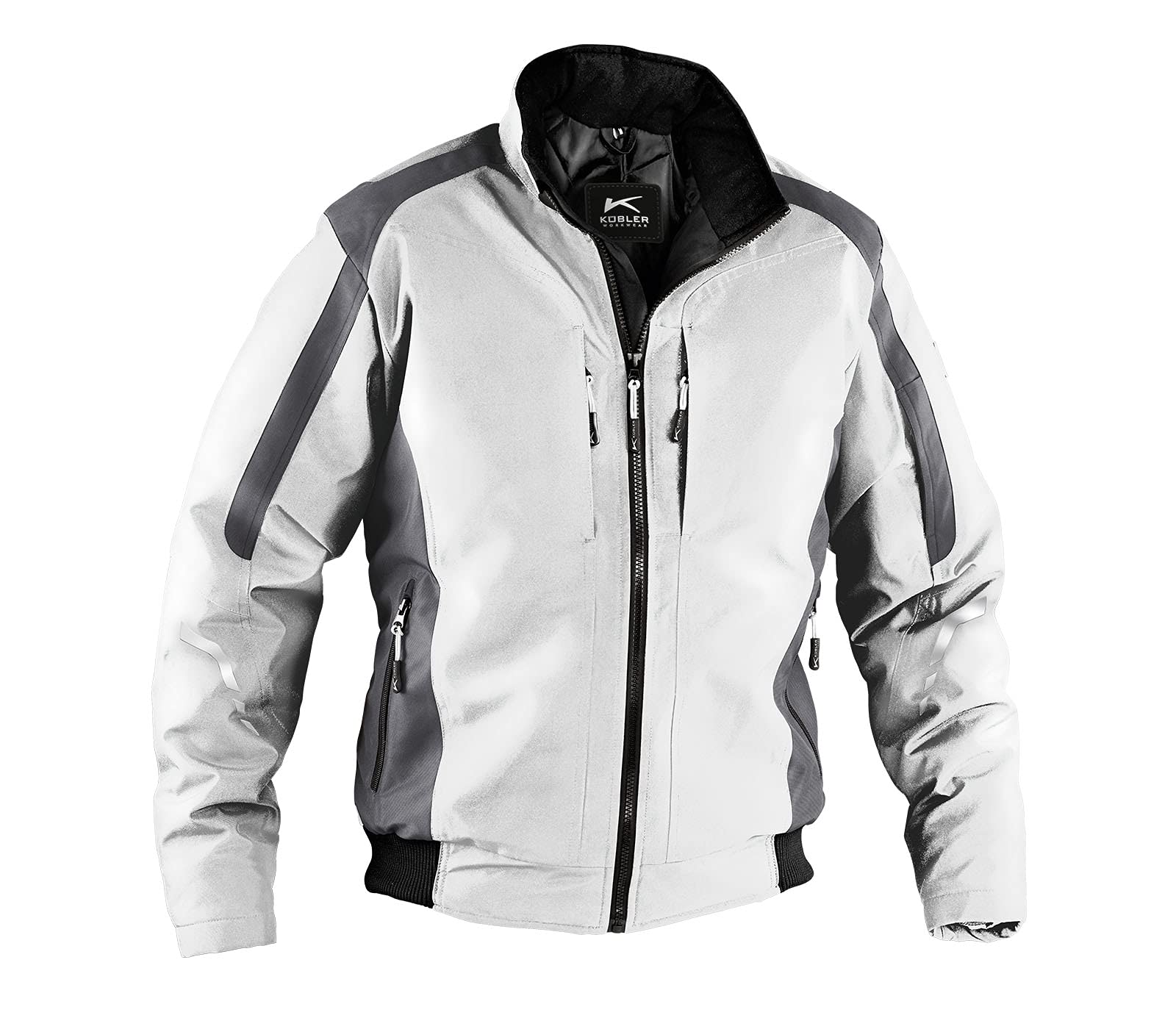 Kubler 13675229-1097-XS Size X-Small "Classiq" Weather Jacket - White/Anthracite