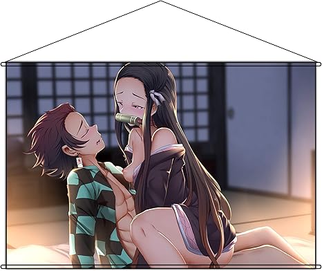Amazon Eidolon タペストリー 鬼滅の刃 竈門 禰豆子 かまど ねずこ Kamado Nezuko ポスター 掛ける絵 巻物 軸物 アニメ 漫画 同人 アダルト エロ 爆乳 おっぱい 18禁 カスタム可能 90cmx60cm アニメ 萌えグッズ 通販