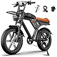 MOVCAN V30 Series Electric Bike for Adults 3000W/1500W/1000W Motor 20" Fat Tire Ebike,37.5MPH/32MPH/28MPH 120/70 Miles,48V 40Ah/31.2/15.6 AH Battery Hydraulic Disc Brake Electric Motorcycle Bike