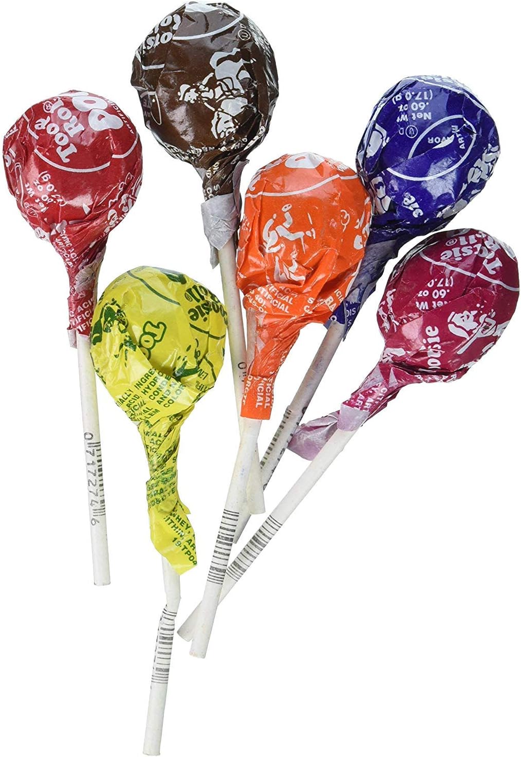Tootsie 0508 Tootsie Pops, 0.6 oz, Assorted Flavors, 100/Box