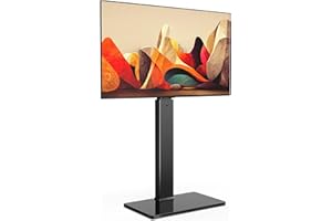 FITUEYES Universal Swivel TV Stand Base with Mount Height Adjustable for 26" to 55" TV TT106001MB