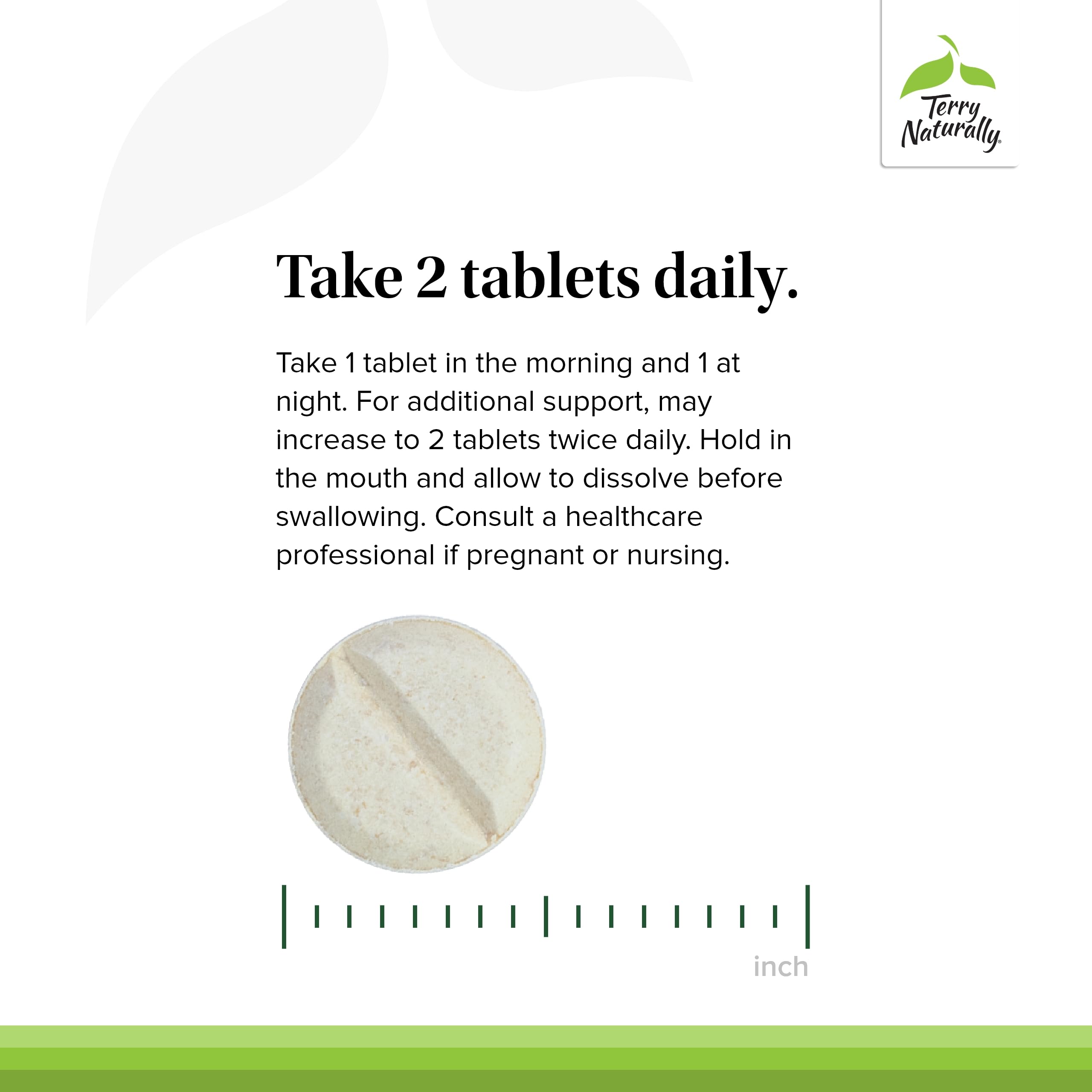 Terry Naturally Clinical Glutathione - Antioxidant for High Absorption - Dietary Supplement with L-Glutathione - Vegan Supplement to Support Cell Health - 60 Slow Melt Tablets