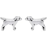 Boma Jewelry Sterling Silver Labrador Retriever Dog Stud Earrings