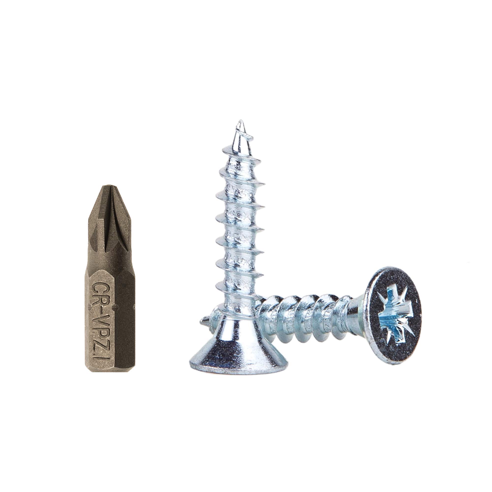 (Pack of 1000 pcs) Zinc Plated Steel Wood Screws 3.0 x 20 mm, Pozi-drive Head Screws, Fasteners, Countersunk, Chipboard Screws (1000)