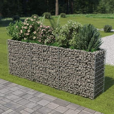 Ghuanton Gabionen Pflanzkorb Verzinkter Stahl 270 50 100 Cm Heim Garten Rasen Garten Gartenbau Blumentopfe Pflanzgefasse Amazon De Garten