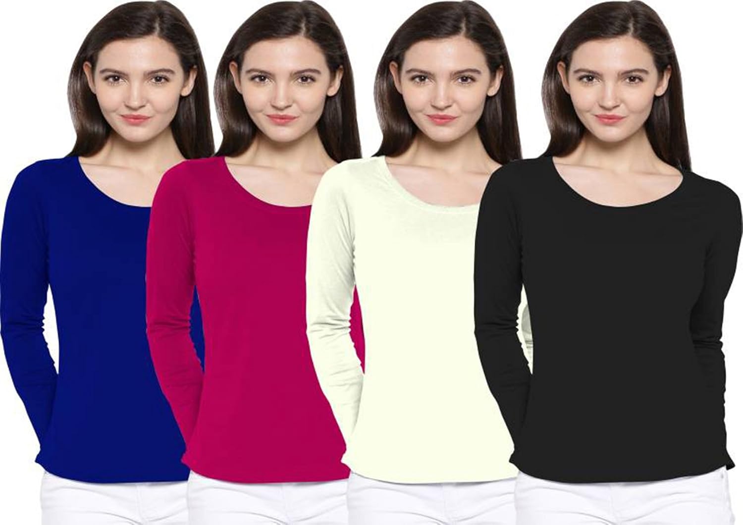 so sweety women's plain t-shirt (wtcom7003_fushia_medium)