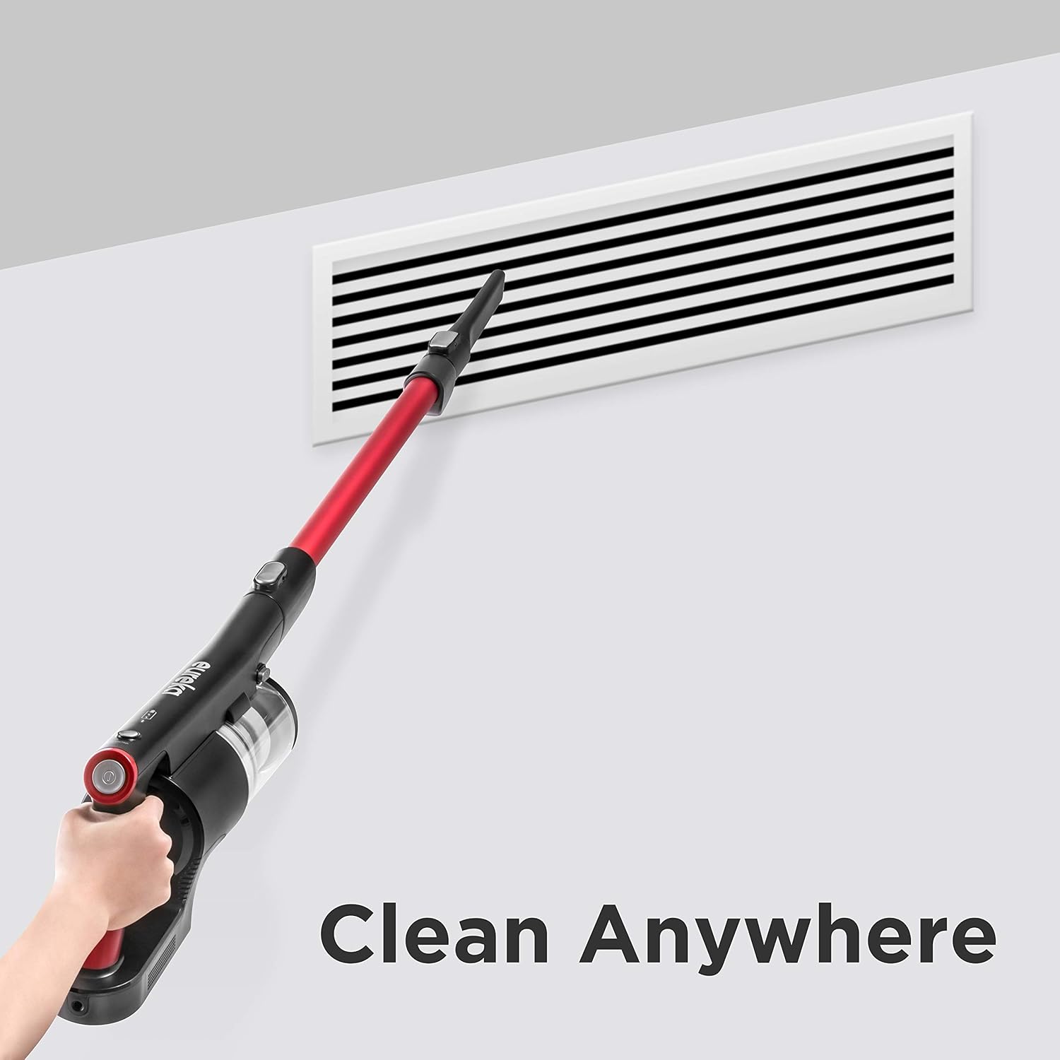 EUREKA Cordless Vacuum Cleaner, Hight Efficiency for All Carpet and Hardwood Floor LED Headlights, Convenient Stick and Handheld Vac, Basic Red -